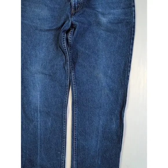 Vintage Levi's 505 Orange Tab Jeans Men's 36x32 Dark Indigo Denim USA Made 70s